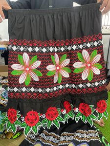 Women's Vintage Bohemian A-Line Pleated <b>Beaded</b> Anti-Wrinkle <b>Skirt</b> with Elastic Waist Soft 100% Polyester Mini <b>Skirt</b> Summer Wear - Product Image 5