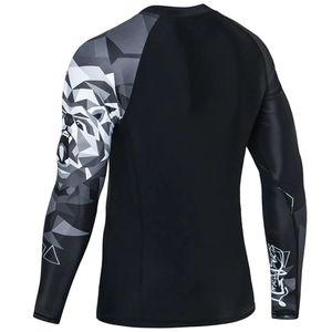 Men's Long Sleeve <b>Raglan</b> T-Shirt Geometric Print Quick Dry Slim Fit O-Neck Sporty Style Knitted Spandex 220g Anti-UV - Product Image 5