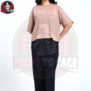 T-shirt ample et court en coton pour femme, coupe décontractée, anti-plis, épaules tombantes, en tissu respirant, idéal pour l'été, écologique et ample - Product Image 3