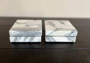 Most Selling Arabescato Corchia <b>Marble</b> Square Coaster <b>Set</b> With Natural Finish For Luxury Home Decor <b>Coffee</b> <b>Table</b> and Drink Use - Product Image 2