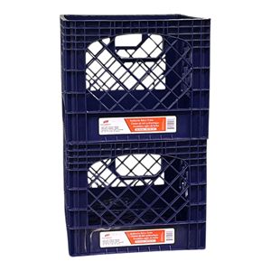 Caisse de rangement carrée en plastique robuste de 16 QT, couleur violette (lot de 2) - Product Image 1