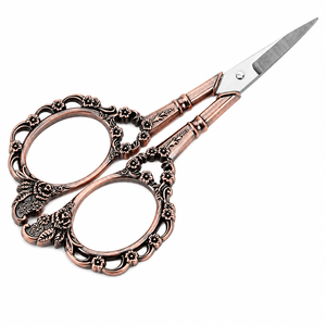 Ornate Gold Handle Embroidery <b>Scissors</b> Stainless Steel Sharp Blade Long Handle Right <b>Handed</b> Cutting Tool - Product Image 4