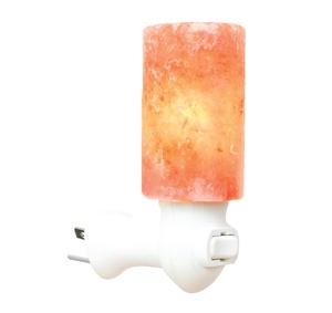 Lampe de sel de l'Himalaya, veilleuses écologiques faites à la main, forme irrégulière, prise USA/UK, attire les particules de poussière, combat la pollution électronique - Product Image 1