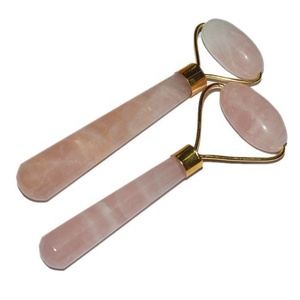 Rouleau de Massage en pierre naturelle, rouleau à Quartz Rose, de haute qualité, européen et américain, vente en gros, livraison gratuite - Product Image 1
