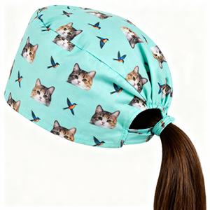 Gorros Quirúrgicos con Estampado Completo para Mujeres y Hombres, para Trabajo en Agencias de Peluquería Canina, Gorros de Trabajo de Belleza, Accesorios para Enfermería de Laboratorio, para Médicos - Product Image 6
