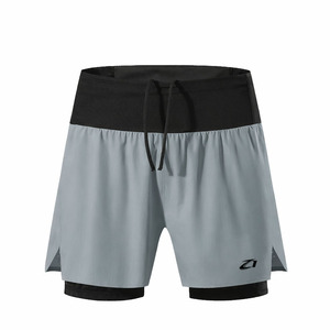 กางเกงวิ่ง 2 in 1 สำหรับผู้ชาย น้ำหนักเบา ซับในแบบรัดรูป เอวยางยืดพร้อมเชือกผูก สำหรับออกกำลังกาย บริการ OEM - Product Image 4