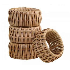 Anillo para Servilletas de Ratán de Diseño Famoso, Anillo para Servilletas de Ratán Tejido, Anillo para Servilletas de Yute y Ratán, Decoración de Mesa a un Precio Muy Razonable - Product Image 2