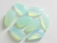 Perles de pierre de calcédoine bleu aqua facettées 15x8MM, formes longues, triangle, triligne, pyramide, goutte d'eau, briolette, pour la fabrication de bijoux, fournisseur tiers