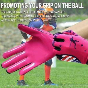 Gants de receveur de football américain de qualité supérieure avec logo personnalisé, design écologique - Marque FITME SPORTS - Product Image 4