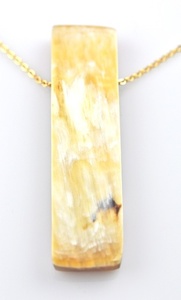 Collar con Colgante de Cuerno, Cadena Chapada en Oro, Estilo Vintage, Conjunto de Joyería Unisex, Piedra Natural, Forma Rectangular, Accesorio de Moda - Product Image 1
