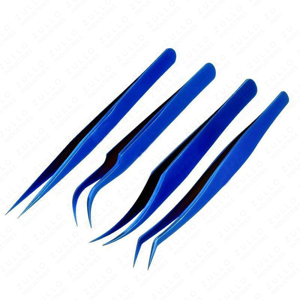 Custom Logo 5 Inch Stainless Steel Eyelash Extension Tweezers Precision Tip Professional Lash Application <b>Tool</b> - Product Image 4