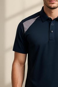 Vêtements de sport pour la salle de sport, résistants aux odeurs, séchage rapide, haut de gamme pour homme, prix d'usine, t-shirt polo 100% polyester pour homme, haute élasticité, coupe ajustée - Product Image 4