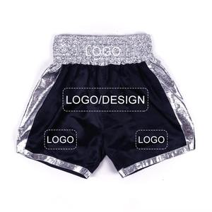 High Performance Thai Shorts Personalized Branding Sublimation Print Smooth Satin Material Comfortable Fitness Training Shorts - Product Image 3