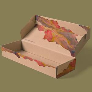 Boxit.pk Custom Square Kraft Corrugated Gift Mailer Box with Spot UV, <b>Matt</b> Lamination & 4C Printing Recycled Packaging - Product Image 6