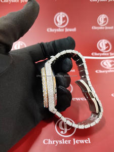 Moissanite Diamond Iced Watch VVS Clarity Passes Diamond Tester Hip Hop Mouvement automatique Mécanique Acier inoxydable Luxe - Product Image 6