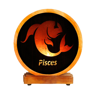 Lámpara de cristal del Himalaya Piscis hecha a mano, Animal tallado, tamaños personalizados, Base de madera, decoración del hogar ecológica de alta calidad - Product Image 1