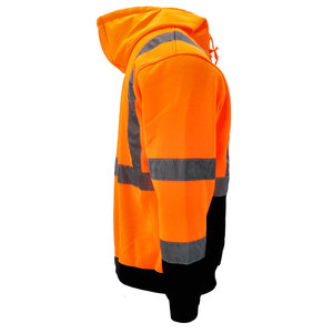 เสื้อกันหนาวแขนยาวมีฮู้ดสำหรับทำงานก่อสร้างชุดทำงานเทปสะท้อนแสง - Product Image 3