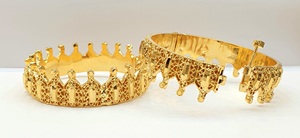 Pulseras de Acero Inoxidable Chapadas en Oro de 24K al por Mayor, Brazaletes Elegantes de Alta Calidad, Joyería Chapada en Oro de 24K - Product Image 3