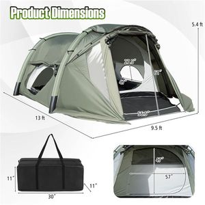 Tenda Gonfiabile Impermeabile per 7 Persone PU2000mm, Cabina da Campeggio Gonfiabile per 5-7 Persone con Veranda Zanzariera per Campeggio Familiare all'Aperto - Product Image 4