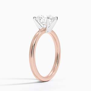 Elegant Comfort 2mm Solitaire <b>Ring</b> <b>Crafted</b> in Solid 14K White Gold with a Timeless Solitaire Design - Product Image 6