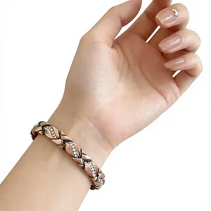 Premium Beaded Strand <b>Rope</b> Motif Open Cuff Copper Therapy <b>Bracelet</b> Luxury Style Exquisite Craftsmanship Promotional Novelty Gift - Product Image 4