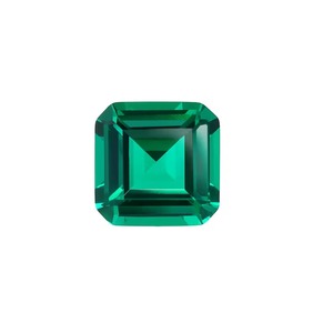 Émeraude de laboratoire taille Asscher, pierre libre pour la fabrication de bijoux, gemme verte, traitements créés en laboratoire par chauffage, Jaura Jewels certifiée - Product Image 1
