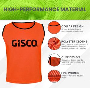 Men's Breathable Washed Fine Mesh <b>Training</b> Vest & Reversible Sports <b>Bibs</b>-Custom Polyester for Basketball Football Soccer - Product Image 4