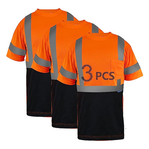 Camisetas de construcción para hombre con tiras reflectantes para mayor seguridad, mayor visibilidad en condiciones de poca luz y niebla, camisetas de manga larga de alta visibilidad. - Product Image 1