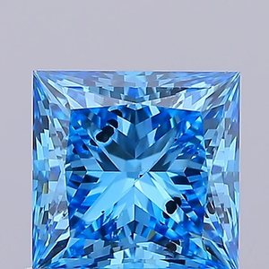 Diamant de laboratoire bleu vif taille princesse 1,00 carat certifié IGI, diamant non monté pour bague de fiançailles, diamant CVD, bague personnalisée - Product Image 4