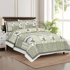 Juego de Cama Moderno Anchal Floral 100% Algodón 200 Hilos, Estampado a Mano, Antiácaros, Personalizado, Simple, para Todas las Estaciones, 3 Piezas, de Calidad - Product Image 1