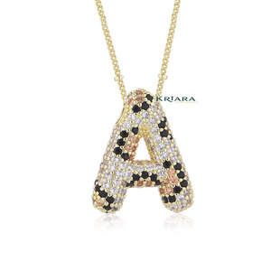 Pendentif Lettre Hiphop en Argent 925 Plaqué Or 18 carats avec Moissanite, Unisexe, Cadeau de Luxe, Usage Quotidien - Product Image 4