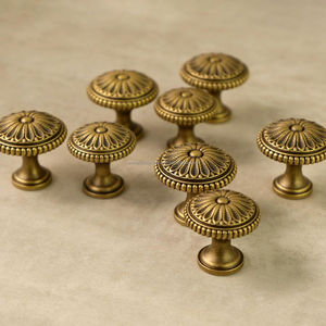 Ornamental Decorative Brass Knobs <b>For</b> Antique Cabinets Drawers Furniture Traditional <b>Homes</b> - Product Image 1