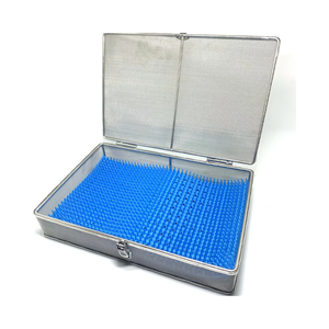 Cesta de Esterilización de Calidad Premium con Tapa, 40cmX25cmX7cm, Acero Inoxidable, para Instrumentos Clase I en Clínicas y Hospitales - Product Image 2