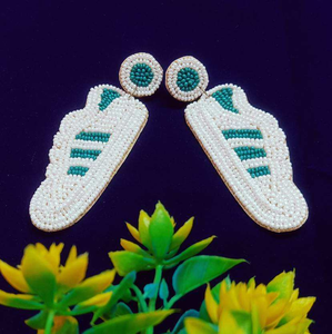 Zapatillas Hechas a Mano con Bordado de Cuentas, Ligeras, Clásicas, Unisex, Verdes, con Cuentas, Accesorios Decorativos por MULTI CRAFT - Product Image 2