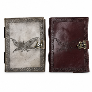 Handcrafted Embossed <b>Leather</b> Journal 5x7 Inch Antique Lock Notebook Sketchbook Gift <b>Diary</b> - Product Image 1
