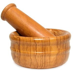 Durable Wooden Mortar And Pestle <b>Grinder</b> Set For Kitchen Use Grinding Spices <b>Herbs</b> And Making Fresh Pastes - Product Image 4