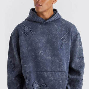 Survêtement 2 pièces pour homme, délavé à l'acide, imprimé 3D, anti-plis, 100% coton, coupe ample, à capuche, avec cordon de serrage, personnalisable - Product Image 5