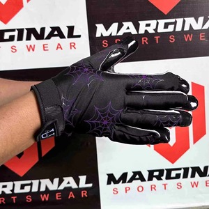 American Football Gloves Receiver Non-Slip Lightweight Full Finger Adjustable <b>Hook</b> Loop Closure Breathable Durable Gel Sports - Product Image 4