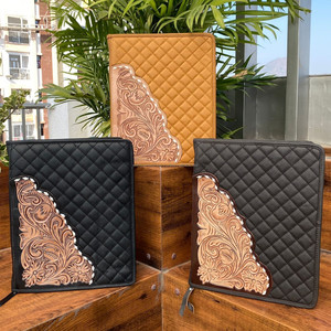 Điều hành dây kéo chủ Dụng cụ Da tài liệu tổ chức chương trình nghị sự/danh mục đầu tư thư mục với notepad & Túi A4 chần thư mục tập tin - Product Image 4