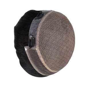 Taz Hair BD Peluca de Cabello Humano con Encaje Frontal para Hombres, Cabello Remy Indio, Ondas de Agua, con Parches Centrales - Product Image 1