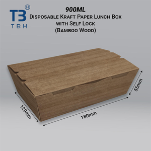 Contenedor Rectangular de Papel Kraft Desechable Ecológico de Primera Calidad para Comida para Llevar, 600ml 900ml, Venta por Mayorista de Malasia - Product Image 6