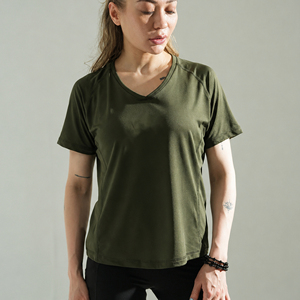 Camiseta Informal Holgada y Transpirable de Algodón de Alta Calidad, con Hombros Caídos, Manga Corta, Cuello Redondo, Personalizada, Talla Grande para Mujer - Product Image 1
