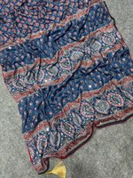 Robe pour femme de qualité supérieure, douce, longueur cheville, infroissable, extensible, réversible, imprimé Ajrakh, élégante, pour les fêtes, coupe classique, séchage rapide
