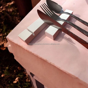 Repos de couverts en marbre blanc poli pour la décoration de table à manger de luxe et la configuration d'arrangement de table de restaurant - Product Image 6