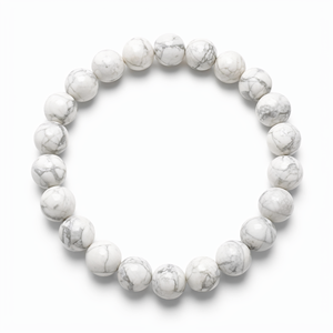 Natural Howlite 8mm Round Gemstone <b>Stretch</b> <b>Bracelet</b> Crystal Beaded <b>Bracelet</b> Wholesale Supply - Product Image 4