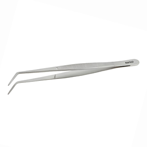 Hot Selling Anti Magnetic Stainless Steel Jewelry Tweezers Professional Jeweler <b>Tool</b> Mariam Tweezer Curved 160mm Jewelry Pliers - Product Image 1