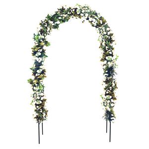 Arco de Jardín Metálico Ajustable de 78'' de Alto x 45'' de Ancho, Soporte para Plantas Trepadoras, Decoración para Bodas y Eventos al Aire Libre - Product Image 1
