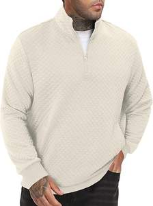 Men's High Street <b>Quilted</b> Embroidered 100% Cotton Winter <b>Sweatshirt</b> 2026 Casual Stylish Eco-Friendly Fleece Lined Digital - Product Image 4