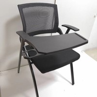 Chaise de formation pliante moderne en maille avec tablette d'écriture, chaise à structure métallique pour salle de classe, conférence et bureau