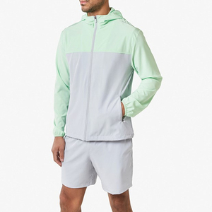 Best Selling Latest Arrival New Design Anti-wrinkle OEM Service Windbreaker Short <b>Set</b> Men's Spring Custom Logo Color Nylon - Product Image 5